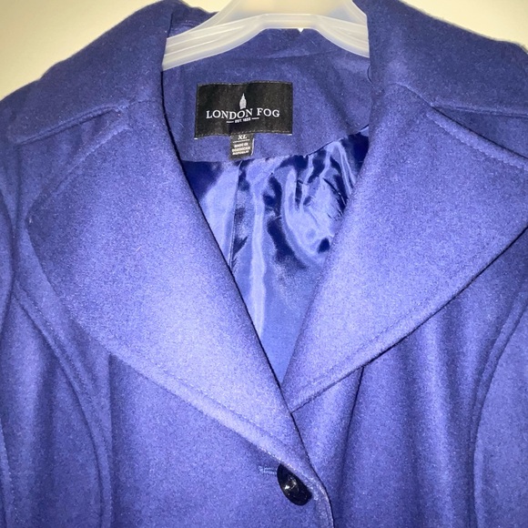 Royal Blue London Fog Women’s Wool Coat - Picture 5 of 8